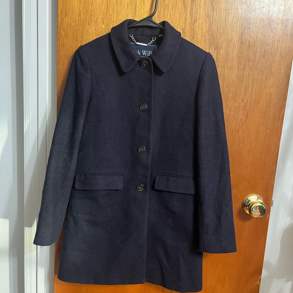Jack Wills Navy Pea Coat for Women